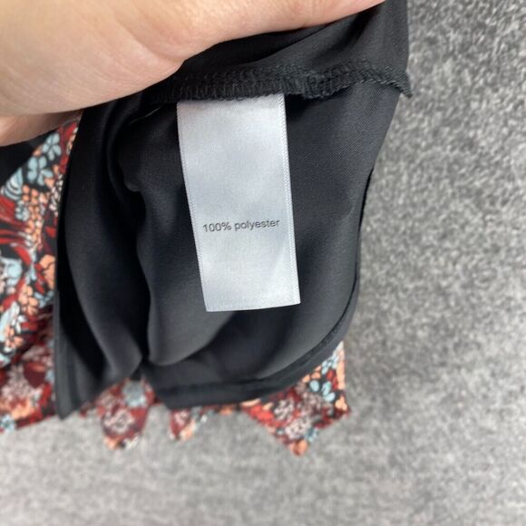 5/$45 New Maurices Dress Women XS Black Floral Sheath Midi Sleeveless Hook & Eye - Picture 7 of 10